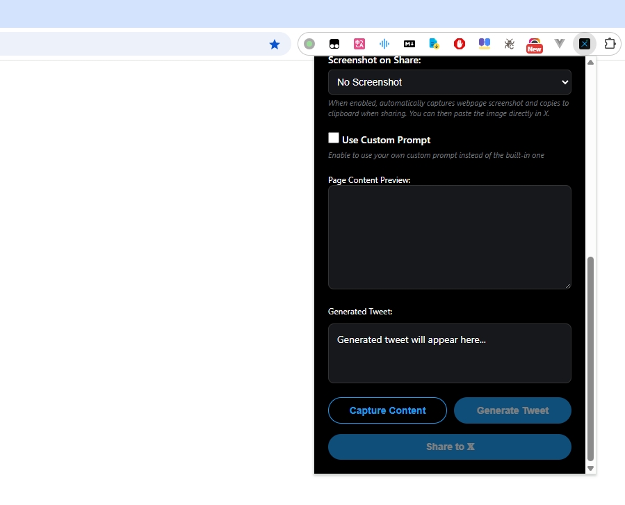 X Share AI Assistant Screenshot 2